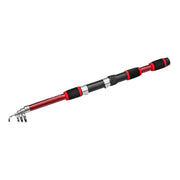 Telescopic Fishing Rod Lightweight Portable Sea Casting Rod Durable Glass Steel - Red V528-SHORT-FISH-ROD-RED-461440
