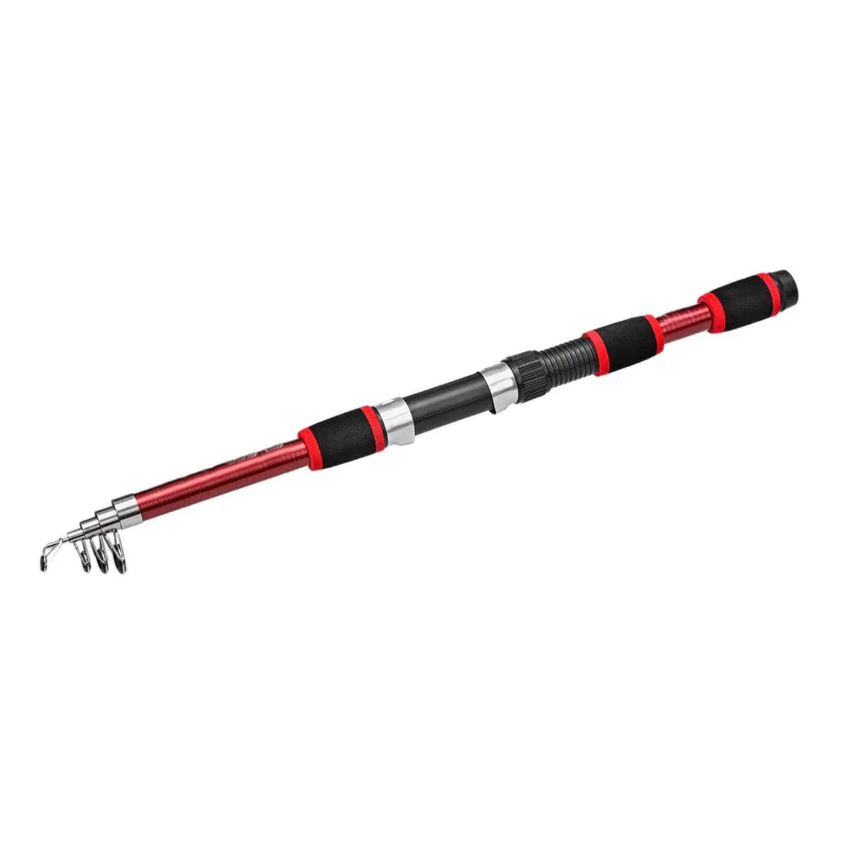 Telescopic Fishing Rod Lightweight Portable Sea Casting Rod Durable Glass Steel - Red V528-SHORT-FISH-ROD-RED-461440