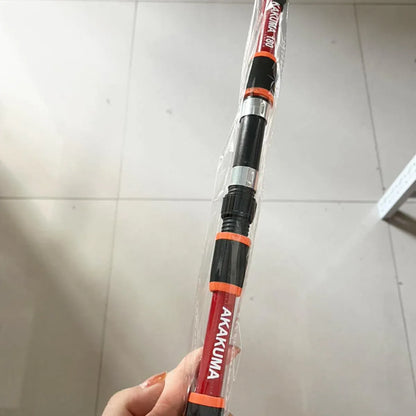 Telescopic Fishing Rod Lightweight Portable Sea Casting Rod Durable Glass Steel - Red V528-SHORT-FISH-ROD-RED-461440
