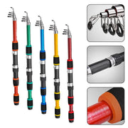 Telescopic Fishing Rod Lightweight Portable Sea Casting Rod Durable Glass Steel - Red V528-SHORT-FISH-ROD-RED-461440