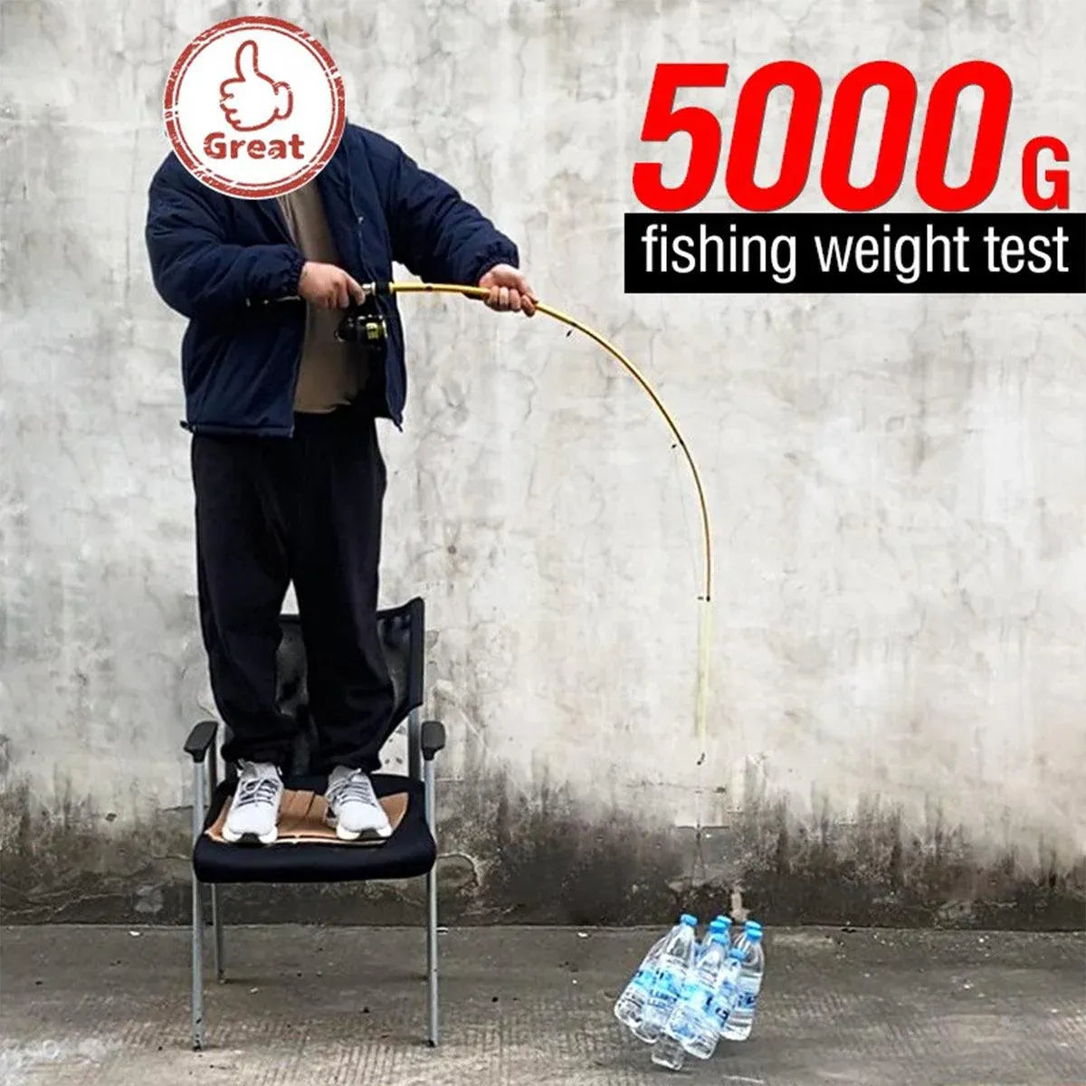 Telescopic Fishing Rod Lightweight Portable Sea Casting Rod Durable Glass Steel - Red V528-SHORT-FISH-ROD-RED-461440