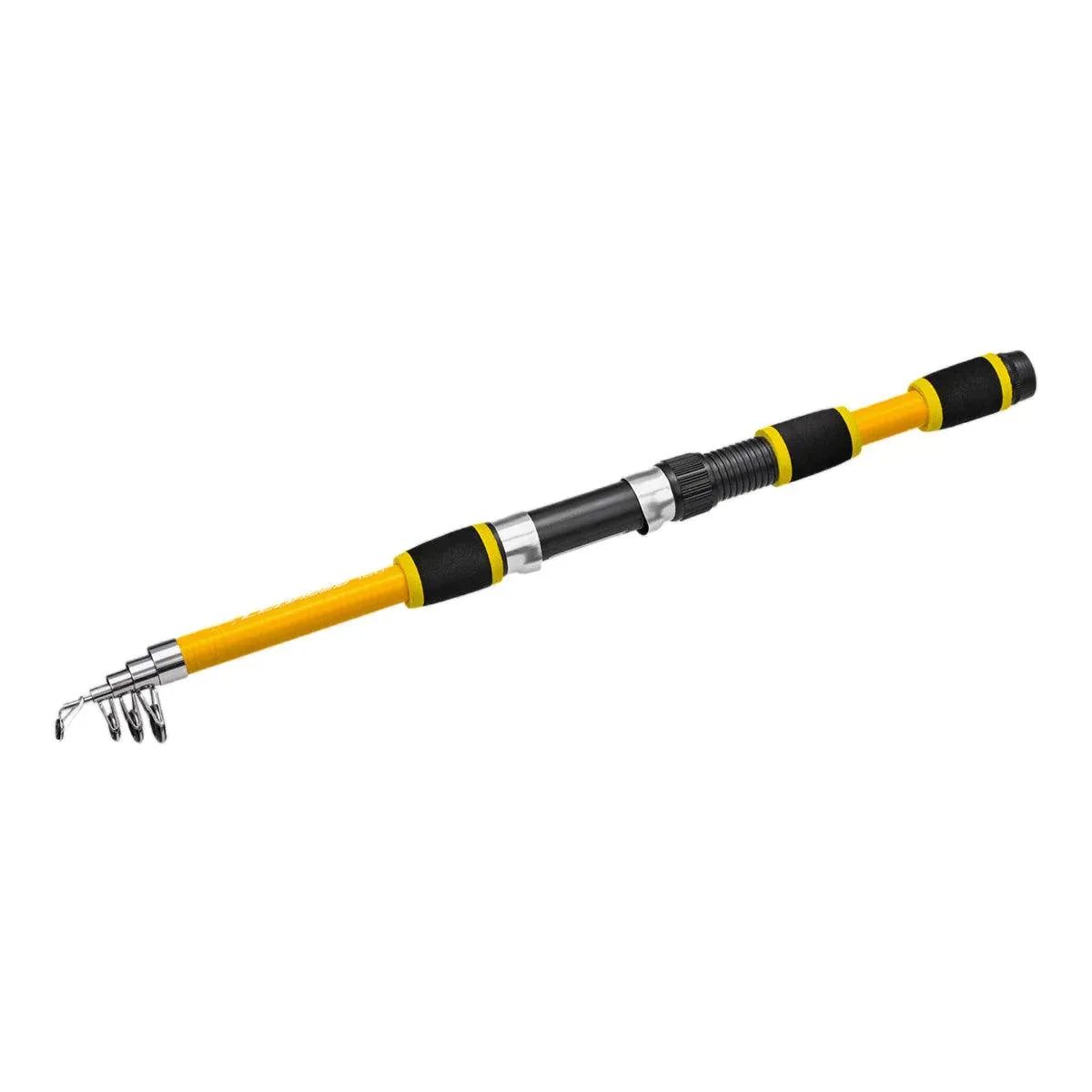 Telescopic Fishing Rod Lightweight Portable Sea Casting Rod Durable Glass Steel - Yellow V528-SHORT-FISH-ROD-YELLOW-441701