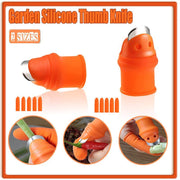 Garden Silicone Thumb Knife Finger Cutter Vegetable Harvesting Tool Picking Aid - S V528-SHORTKNIFE-SMALLM12-254547