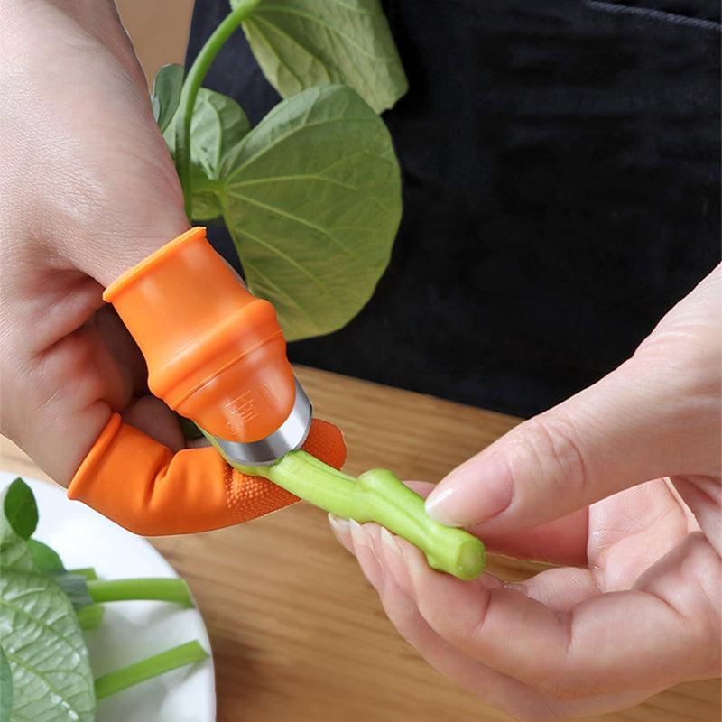 Garden Silicone Thumb Knife Finger Cutter Vegetable Harvesting Tool Picking Aid - S V528-SHORTKNIFE-SMALLM12-254547