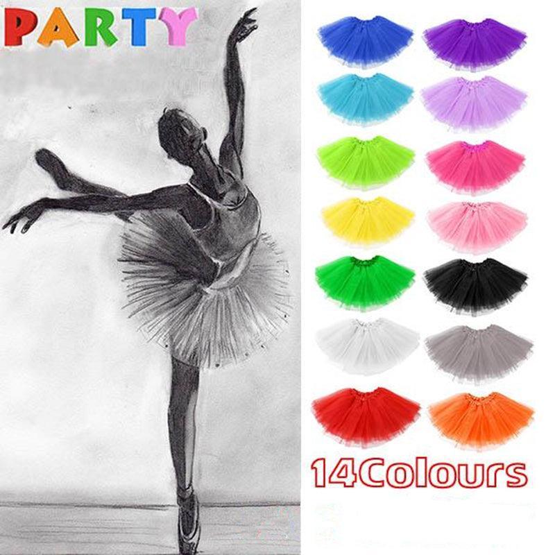 Womens Tulle Tutu Skirt Dressup Party Costume Ballet Dance Wear - Green V528-SHORTSKIRT-LARGE-GREEN-566843