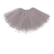 Womens Tulle Tutu Skirt Dressup Party Costume Ballet Dance Wear - Grey V528-SHORTSKIRT-LARGE-GREY-120706