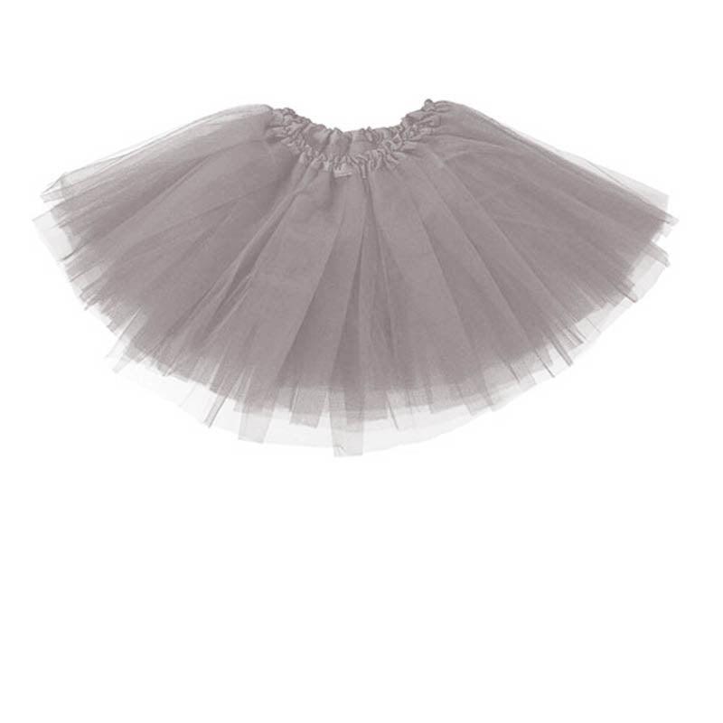 Womens Tulle Tutu Skirt Dressup Party Costume Ballet Dance Wear - Grey V528-SHORTSKIRT-LARGE-GREY-120706