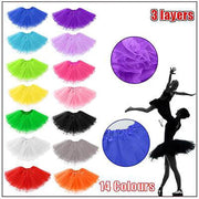 Womens Tulle Tutu Skirt Dressup Party Costume Ballet Dance Wear - Orange V528-SHORTSKIRT-LARGE-ORANGE-383051