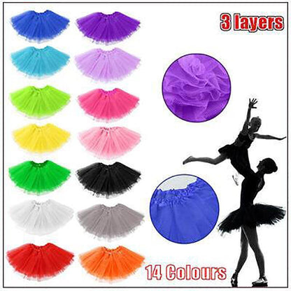 Womens Tulle Tutu Skirt Dressup Party Costume Ballet Dance Wear - Red V528-SHORTSKIRT-LARGE-RED-431914
