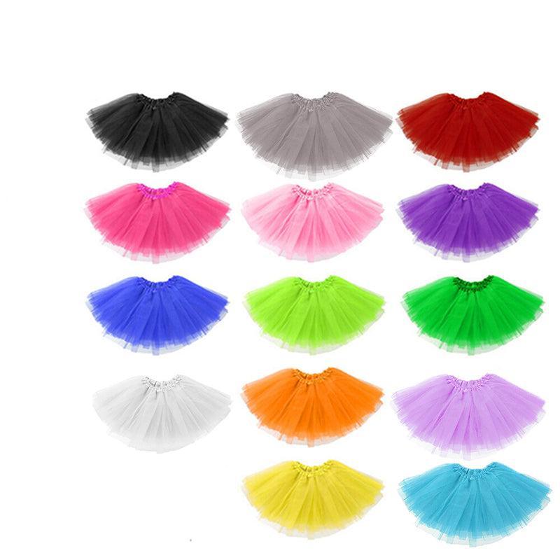 Womens Tulle Tutu Skirt Dressup Party Costume Ballet Dance Wear - Rose red V528-SHORTSKIRT-LARGE-ROSERED-639518