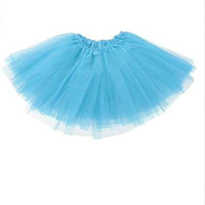Girls Tutu Skirt Princess Dressup Party Costume Ballet Dancewear - Black V528-SHORTSKIRT-SMALL-BLACK-248742