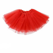 Girls Tutu Skirt Princess Dressup Party Costume Ballet Dancewear - Red V528-SHORTSKIRT-SMALL-RED-511854