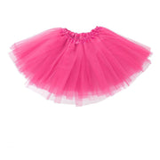 Girls Tutu Skirt Princess Dressup Party Costume Ballet Dancewear - White V528-SHORTSKIRT-SMALL-WHITE-559426