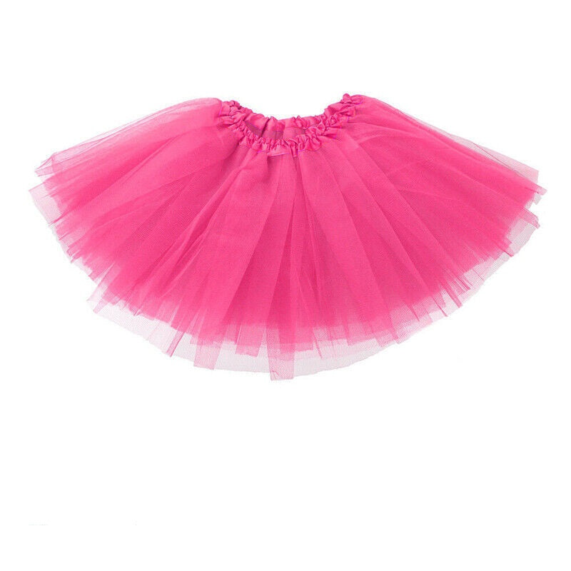 Girls Tutu Skirt Princess Dressup Party Costume Ballet Dancewear - White V528-SHORTSKIRT-SMALL-WHITE-559426