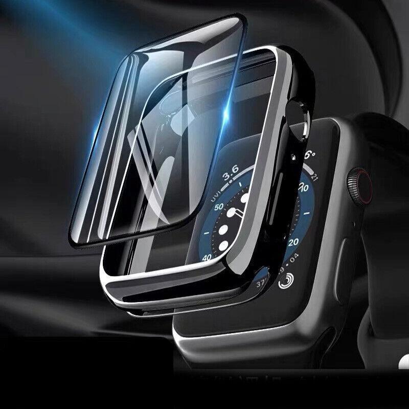 For Apple Watch iWatch Series SE 6 5 4 3 2 1 Case Full Glass Cover 38mm - Silver V528-SHOUBIAO-38MM-SILVER-413647