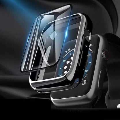 For Apple Watch iWatch Series SE 6 5 4 3 2 1 Case Full Glass Cover 40mm - Black V528-SHOUBIAO-40MM-BLACK-352276