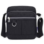 Ladies Shoulder Bag Nylon Fabric Lightweight Crossbody Small Casual Handbag - Black V528-SHOULDER-BAG-BLACK-450344