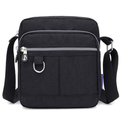 Ladies Shoulder Bag Nylon Fabric Lightweight Crossbody Small Casual Handbag - Black V528-SHOULDER-BAG-BLACK-450344