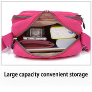 Ladies Shoulder Bag Nylon Fabric Lightweight Crossbody Small Casual Handbag - Black V528-SHOULDER-BAG-BLACK-450344