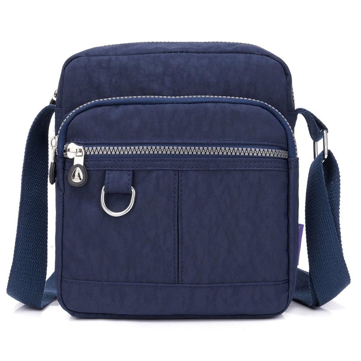 Ladies Shoulder Bag Nylon Fabric Lightweight Crossbody Small Casual Handbag - Dark Blue V528-SHOULDER-BAG-DARK-BLUE-455515