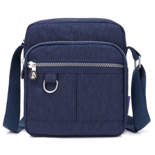 Ladies Shoulder Bag Nylon Fabric Lightweight Crossbody Small Casual Handbag - Dark Blue V528-SHOULDER-BAG-DARK-BLUE-455515