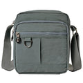 Ladies Shoulder Bag Nylon Fabric Lightweight Crossbody Small Casual Handbag - Grey V528-SHOULDER-BAG-GREY-252603