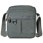Ladies Shoulder Bag Nylon Fabric Lightweight Crossbody Small Casual Handbag - Grey V528-SHOULDER-BAG-GREY-252603