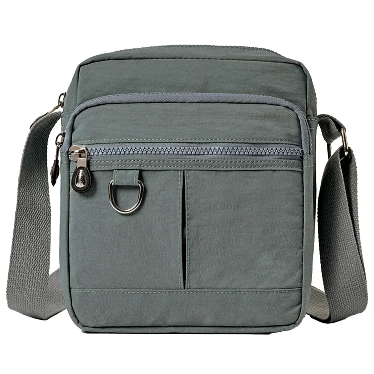 Ladies Shoulder Bag Nylon Fabric Lightweight Crossbody Small Casual Handbag - Grey V528-SHOULDER-BAG-GREY-252603