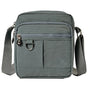 Ladies Shoulder Bag Nylon Fabric Lightweight Crossbody Small Casual Handbag - Grey V528-SHOULDER-BAG-GREY-252603