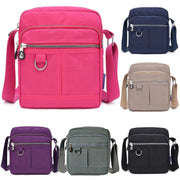 Ladies Shoulder Bag Nylon Fabric Lightweight Crossbody Small Casual Handbag - Grey V528-SHOULDER-BAG-GREY-252603