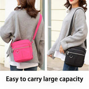 Ladies Shoulder Bag Nylon Fabric Lightweight Crossbody Small Casual Handbag - Grey V528-SHOULDER-BAG-GREY-252603