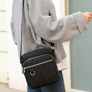 Ladies Shoulder Bag Nylon Fabric Lightweight Crossbody Small Casual Handbag - Grey V528-SHOULDER-BAG-GREY-252603