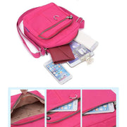 Ladies Shoulder Bag Nylon Fabric Lightweight Crossbody Small Casual Handbag - Grey V528-SHOULDER-BAG-GREY-252603