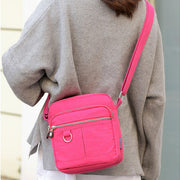 Ladies Shoulder Bag Nylon Fabric Lightweight Crossbody Small Casual Handbag - Grey V528-SHOULDER-BAG-GREY-252603
