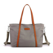 Fashion Nylon Shoulder Bag Large Capacity Tote Handbag Travel Purse for Women V528-SHOULDER-BAG-GREY-474644
