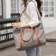 Fashion Nylon Shoulder Bag Large Capacity Tote Handbag Travel Purse for Women V528-SHOULDER-BAG-GREY-474644