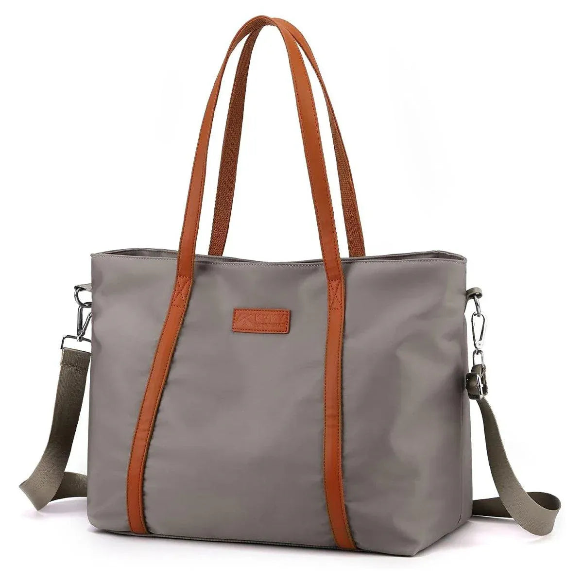 Fashion Nylon Shoulder Bag Large Capacity Tote Handbag Travel Purse for Women V528-SHOULDER-BAG-GREY-474644