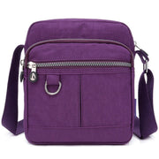 Ladies Shoulder Bag Nylon Fabric Lightweight Crossbody Small Casual Handbag - Purple V528-SHOULDER-BAG-PURPLE-683352