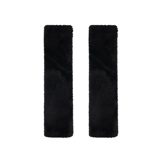 Winter Plush Shoulder Strap Cover Neck Cushion Pad for Comfortable Car Travel 2PCS - Black V528-SHOULDER-PAD-BLACK-2PCS-104993