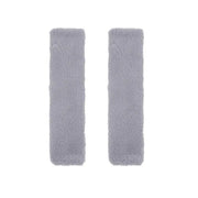 Winter Plush Shoulder Strap Cover Neck Cushion Pad for Comfortable Car Travel 2PCS - Grey V528-SHOULDER-PAD-GREY-2PCS-840254