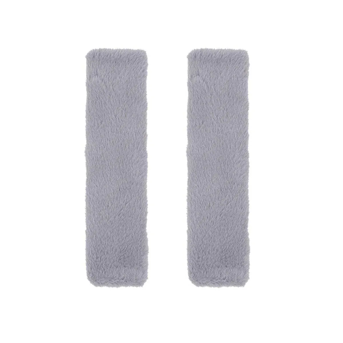 Winter Plush Shoulder Strap Cover Neck Cushion Pad for Comfortable Car Travel 2PCS - Grey V528-SHOULDER-PAD-GREY-2PCS-840254