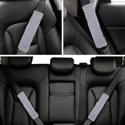 Winter Plush Shoulder Strap Cover Neck Cushion Pad for Comfortable Car Travel 2PCS - Grey V528-SHOULDER-PAD-GREY-2PCS-840254