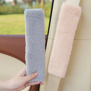 Winter Plush Shoulder Strap Cover Neck Cushion Pad for Comfortable Car Travel 2PCS - Milk Tea V528-SHOULDER-PAD-MILK-TEA-2PCS-738946