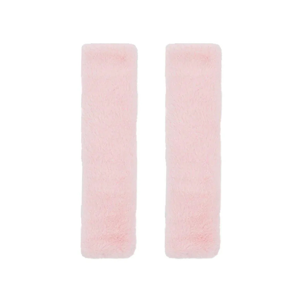 Winter Plush Shoulder Strap Cover Neck Cushion Pad for Comfortable Car Travel 2PCS - Pink V528-SHOULDER-PAD-PINK-2PCS-866284