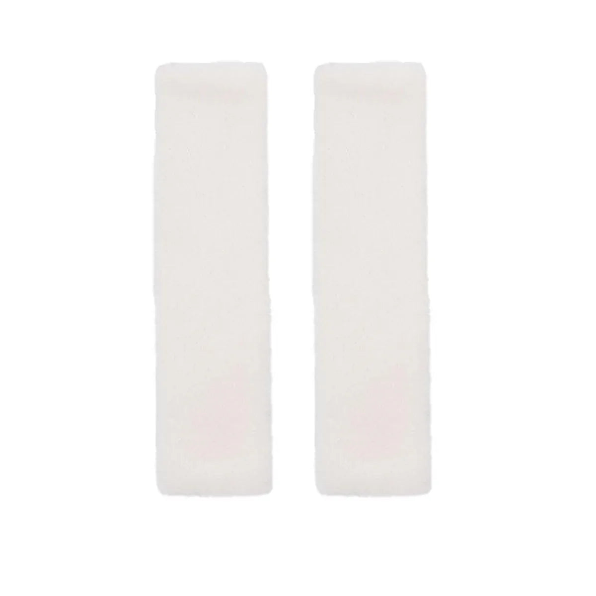 Winter Plush Shoulder Strap Cover Neck Cushion Pad for Comfortable Car Travel 2PCS - White V528-SHOULDER-PAD-WHITE-2PCS-344003