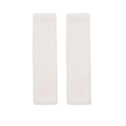 Winter Plush Shoulder Strap Cover Neck Cushion Pad for Comfortable Car Travel 2PCS - White V528-SHOULDER-PAD-WHITE-2PCS-344003