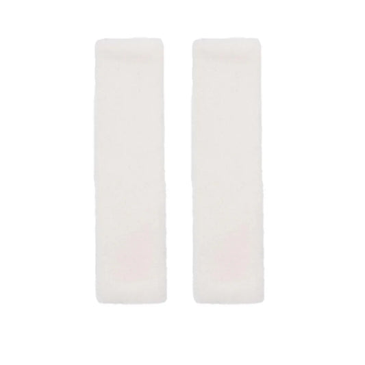 Winter Plush Shoulder Strap Cover Neck Cushion Pad for Comfortable Car Travel 2PCS - White V528-SHOULDER-PAD-WHITE-2PCS-344003