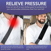 Winter Plush Shoulder Strap Cover Neck Cushion Pad for Comfortable Car Travel 2PCS - White V528-SHOULDER-PAD-WHITE-2PCS-344003