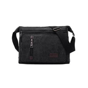 Retro Canvas Messenger Shoulder Bag for Men Travel Crossbody Satchel with Zippers - Khaki V528-SHOULDERBAG-KHAKI-767726