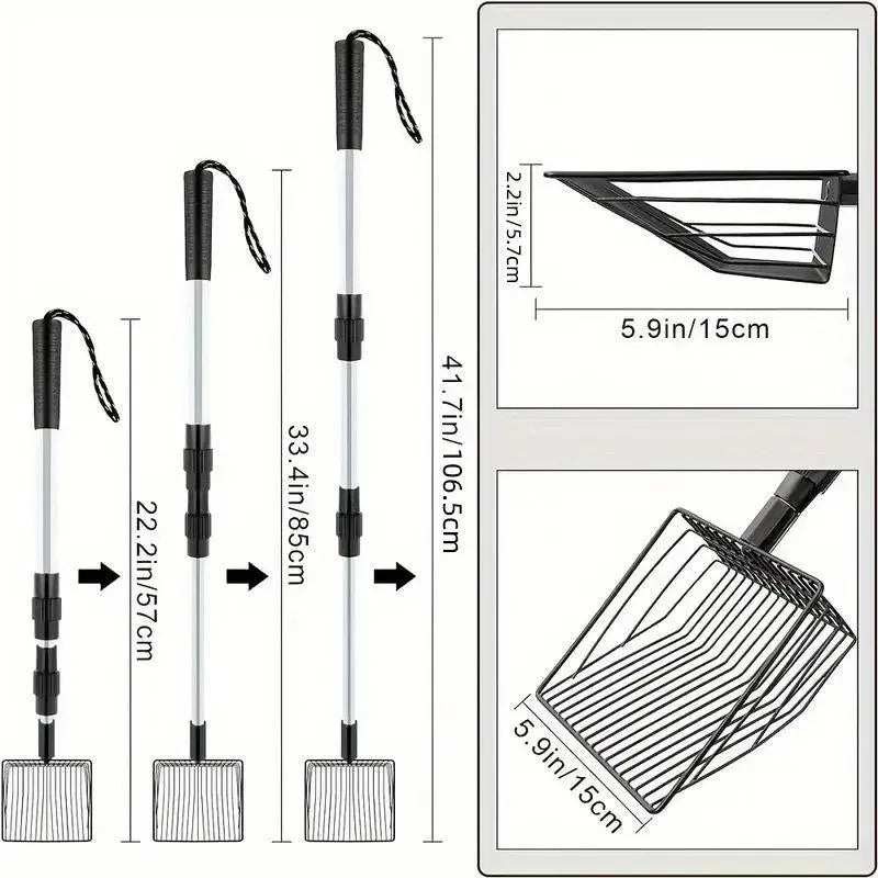 3in1 Chicken Coop Cleaning Scoop Poop Picker Tool for Waste Removal Durable Use V528-SHOVEL-458987